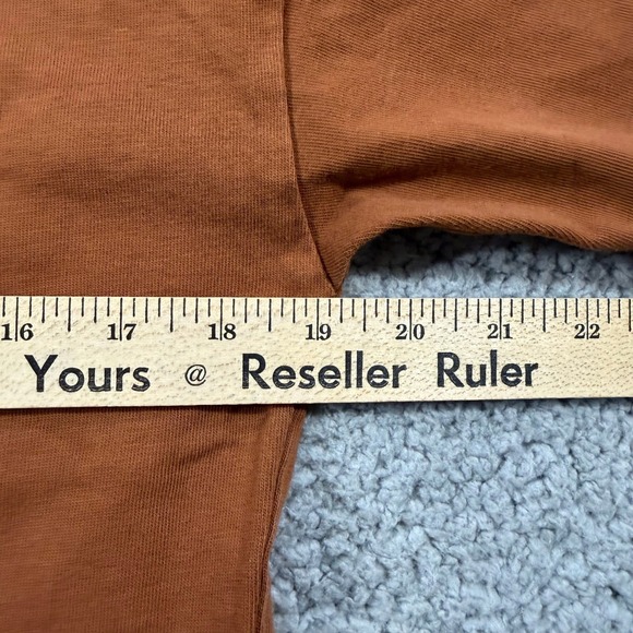 Gymshark Rest Day Essentials Boxy T-Shirt Brown Womens XS Short Sleeve Crop Top - Picture 8 of 9